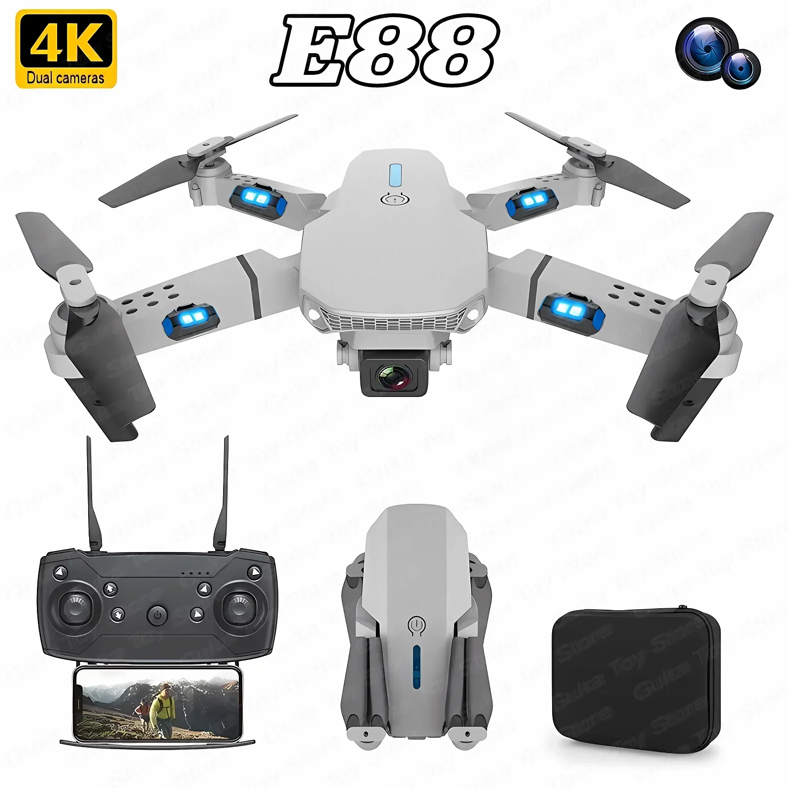 E88 Pro WIFI FPV Дрон Широкоуг – обзор и цена Drone Lidar