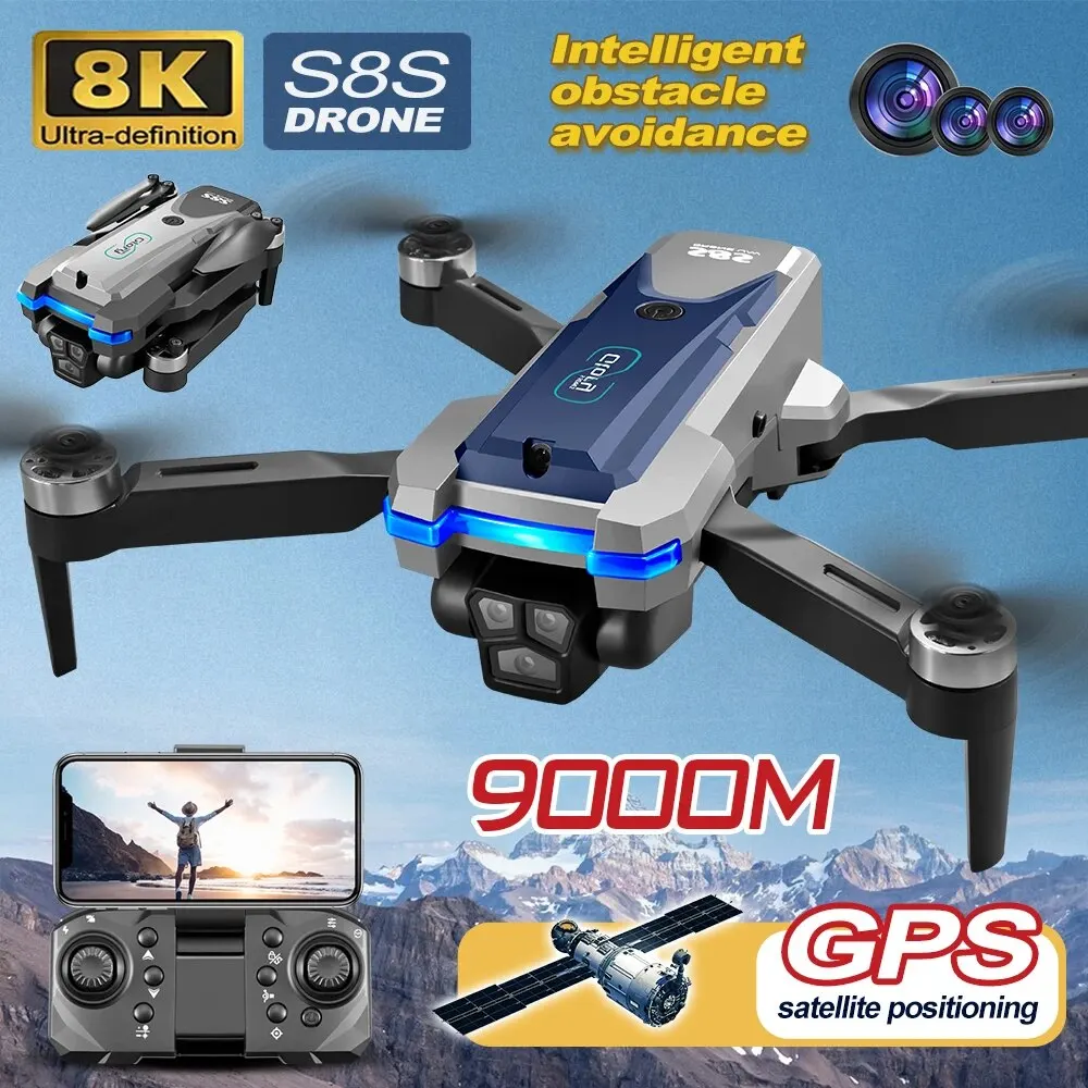 Складной Квадрокоптер S8S, GPS – обзор и цена Drone Lidar